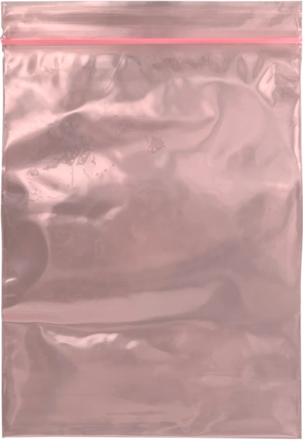 6x8 4-Mil Pink Anti Static Zip Bags - Minigrip Pink Side 6x8 4 Mil anti static pink locking bags