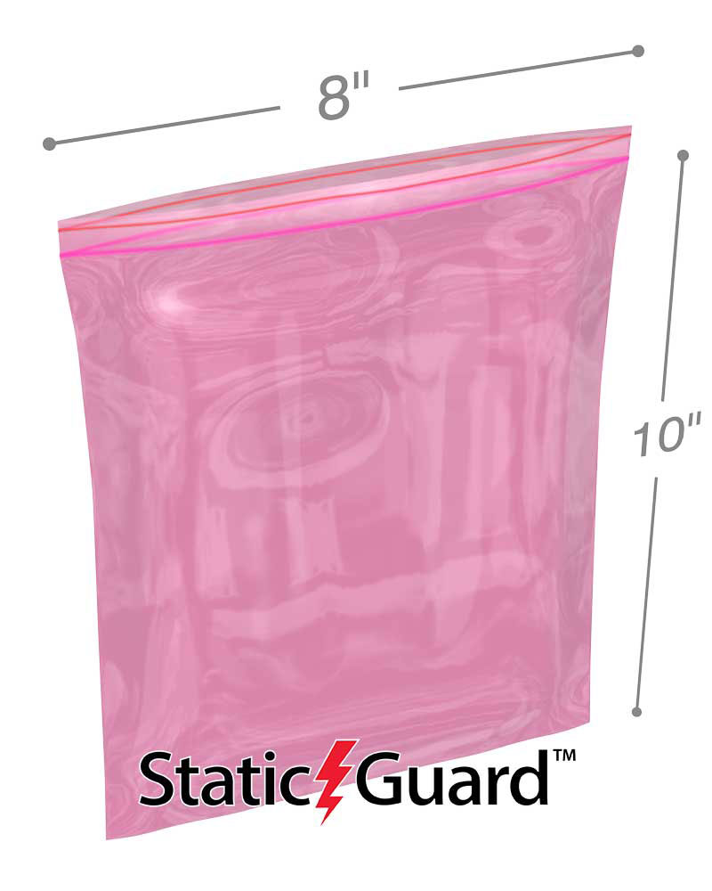 8x10 4 Mil anti static locking bags
