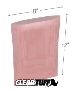 4 Mil Anti-static Flat Poly Bags 8" x 12"