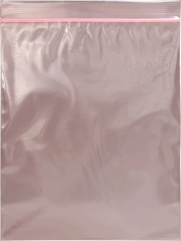 8x10 4-Mil Pink Anti Static Zip Bags - Minigrip White Ziplock Side White Zip Side of 8x10 4 Mil anti static locking bags