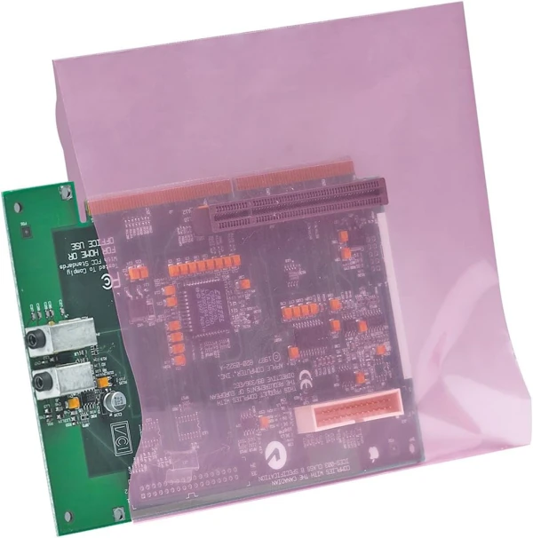 Pink 24 x 30 2 mil Anti-Static Poly Bags with Circuit Board 24 x 30 2 mil Anti-Static Poly Bags with a Circuit Board
