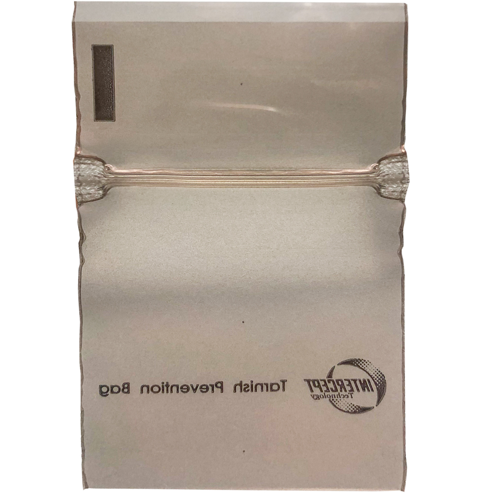 Back of 2 x 2 Anti Tarnish Zip Lock Jewelry Bags