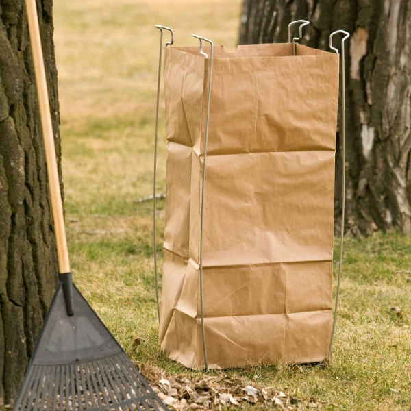 55 Gallon Bag Buddy Contractor Bag Holder Being Used for heavy Duty Yard Work Holding a Paper Bag 55 Gallon Bag Buddy Contractor Bag Holder Being Used for heavy Duty Yard Work Holding a Paper Bag