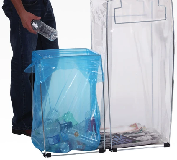 Bag Buddy Bag Holders - Recycle Pack Bag Buddy Bag Holders - Recycle Pack person dropping plastic bottle into trash bag