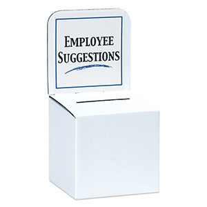  White Corrugated Ballot Box