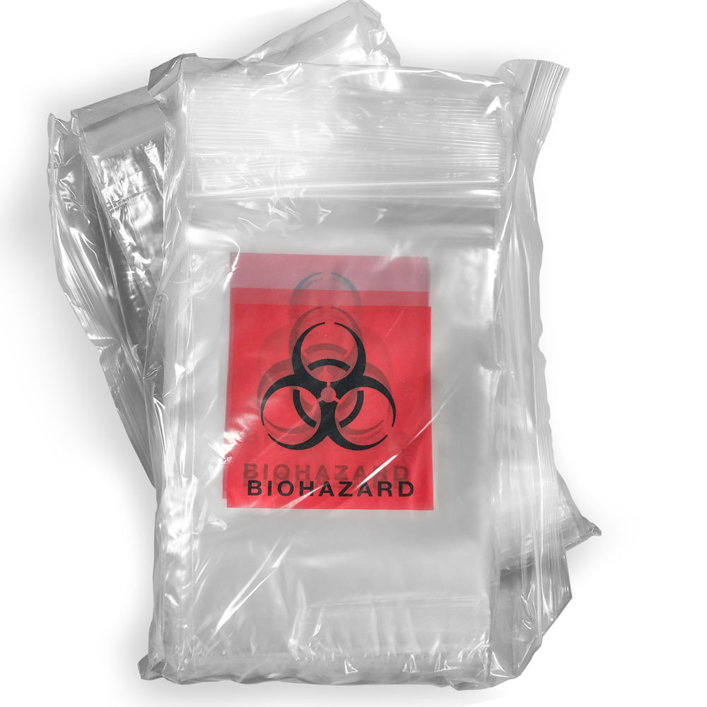 Innerpacks of 3 Wall 6 x 9 2 mil Specimen Shield Zipper Locking Pouch Bags