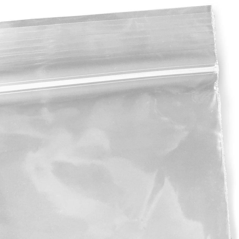 Close up of 3 Wall 6 x 9 2 mil Specimen Shield Zipper Locking Pouch Bags Red Biohazard Zipper