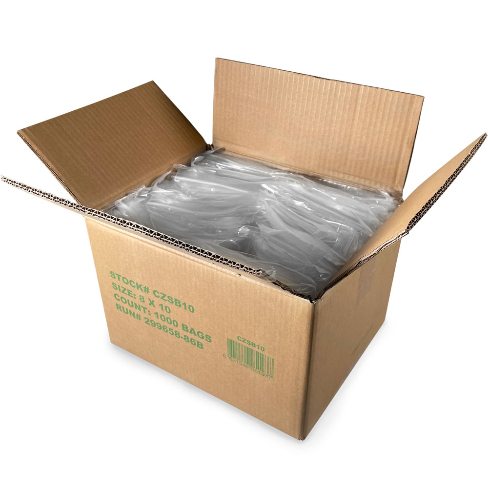 Case of 3 Wall 8 x 10 2 mil Specimen Shield Zipper Locking Pouch Bags