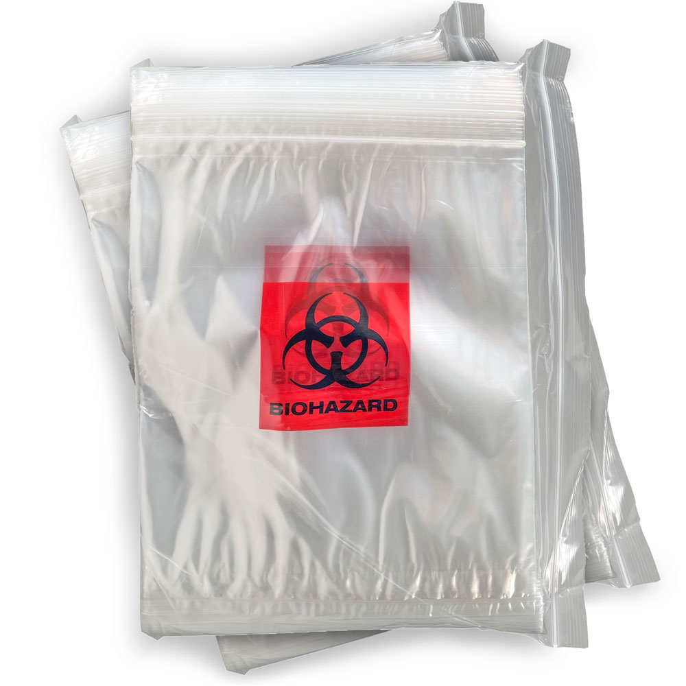 Innerpacks of 3 Wall 8 x 10 2 mil Specimen Shield Zipper Locking Pouch Bags