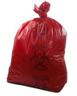 44 Gallon Medical Waste Trash Bags - 3 Mil - 75/case