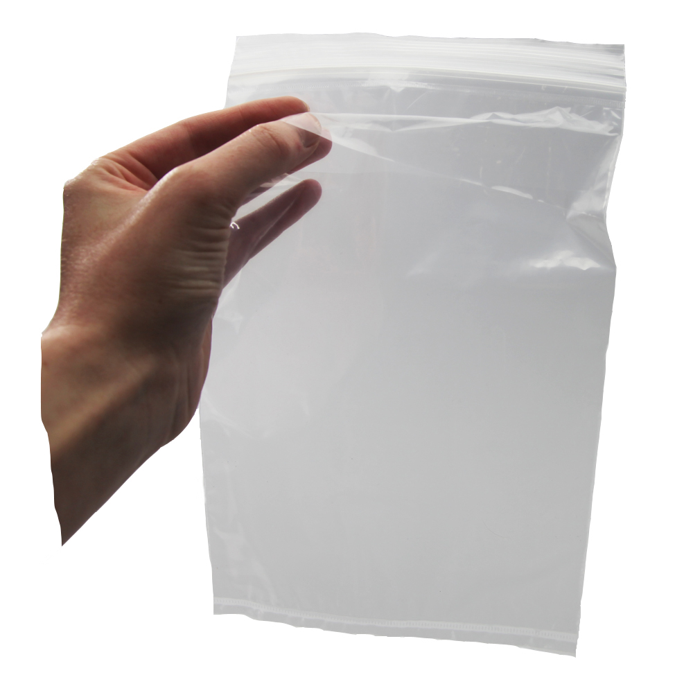6" x 9" Plain Specimen Lab Transport Zipper Locking Bags with Back Flap