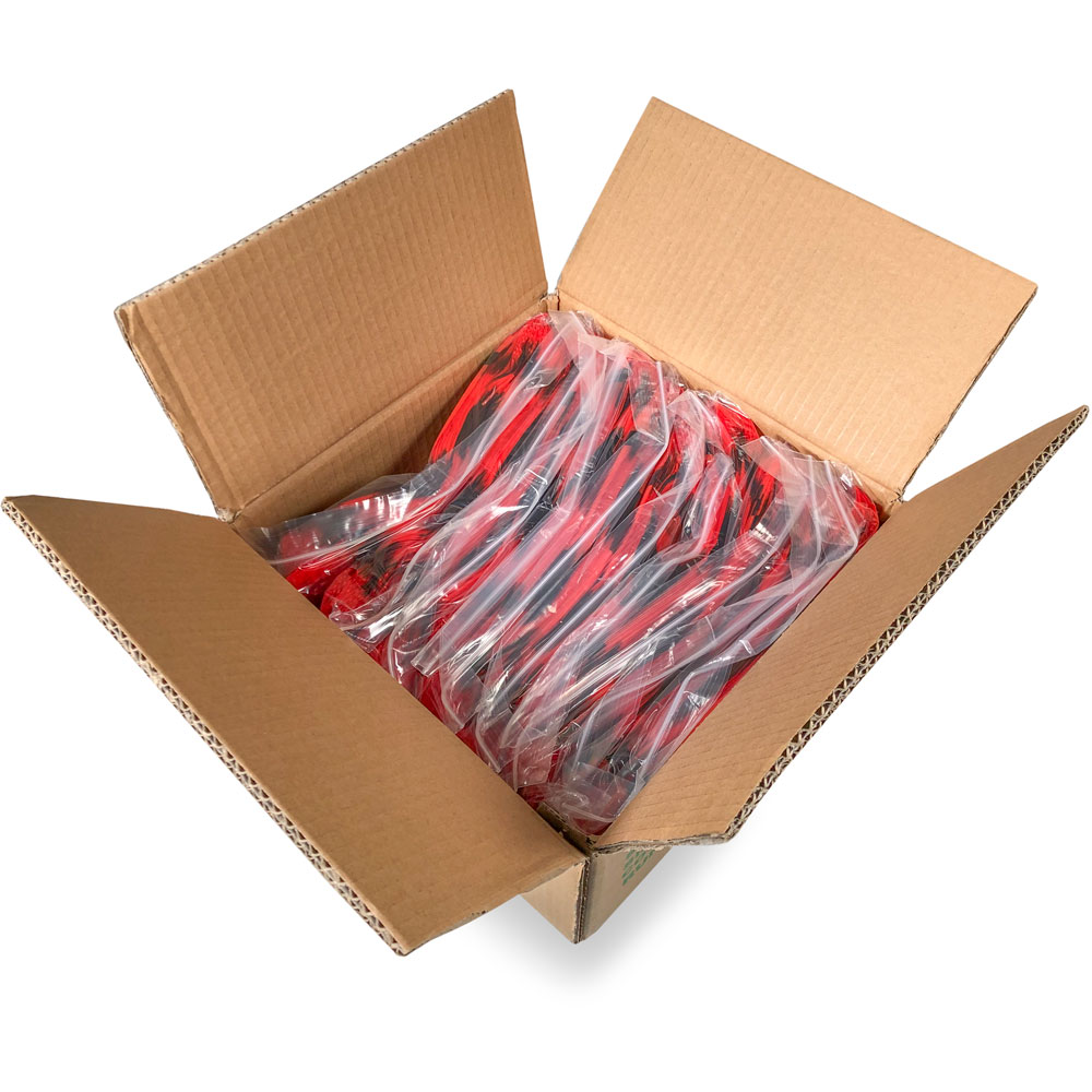 Case of 6x9 STAT 3 Wall Specimen Transport Zipper Locking Biohazard Red Bag