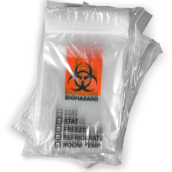 6x9 Biohazard Specimen Bags Innerpacks Innerpacks of 6x9 Biohazard Specimen Bags