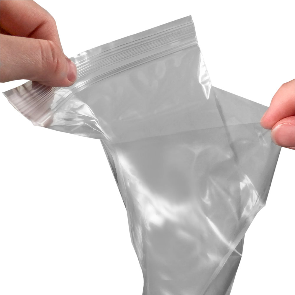 Close up of Document Pouch on Back of 6 x 9 Plain Specimen Lab Transport Zipper Locking Document Pouch Bags