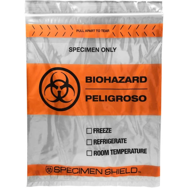 8x10 Specimen Lab Bio Transport bag with Document Pouch Front Front of 8x10 Specimen Lab Bio Transport bag with Document Pouch