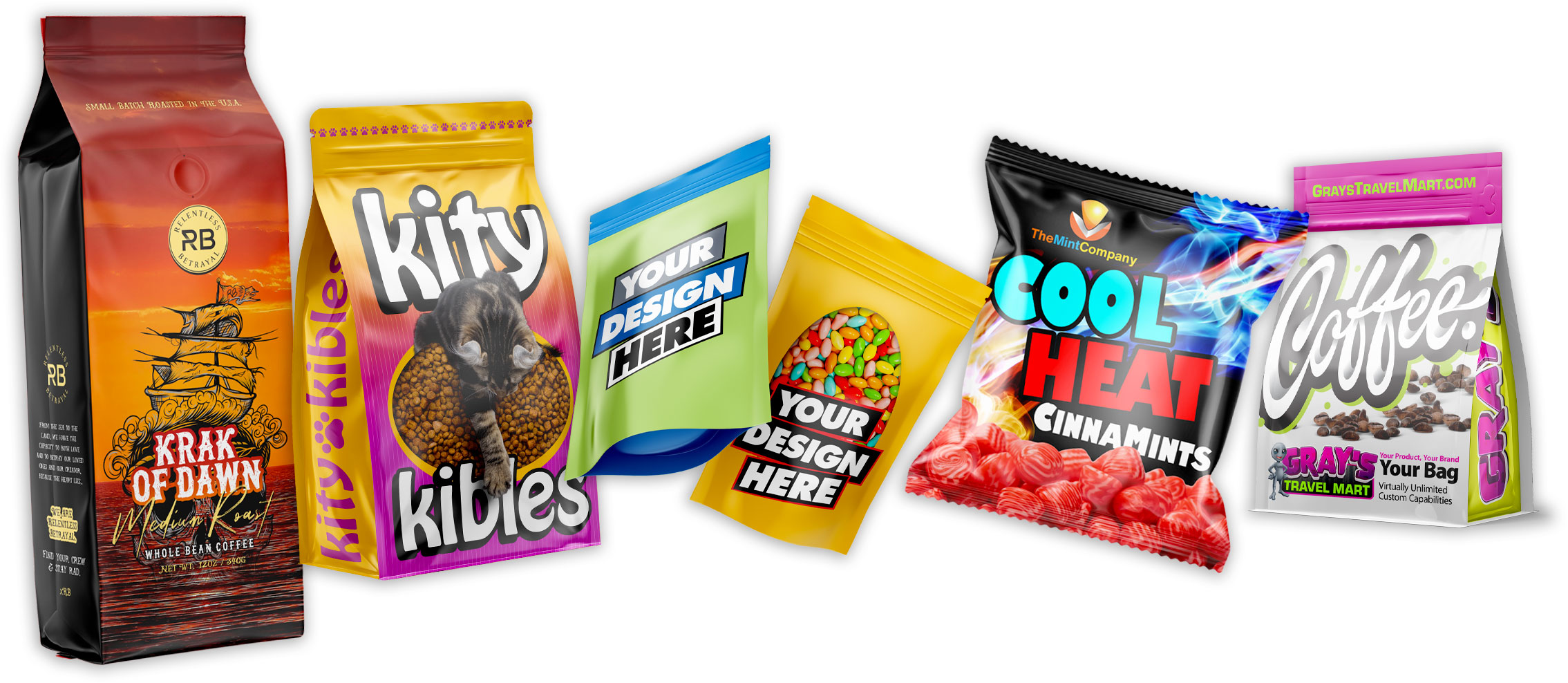 Custom Printed Laminated Stand Up Pouch Packaging