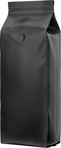 Black Coffee Bag with Degassing Valve