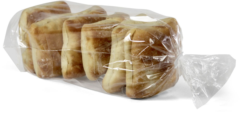 10 x 16 + 4 1 mil  Plastic Bread Bags on Wicket