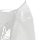 Close up of 12 x 6 x 24 1 Mil Poly Bakery Bread Bags Side Gusset