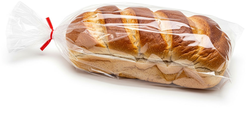 12 x 8 x 30 Gusseted 1 Mil Plastic Bakery Bread Bags