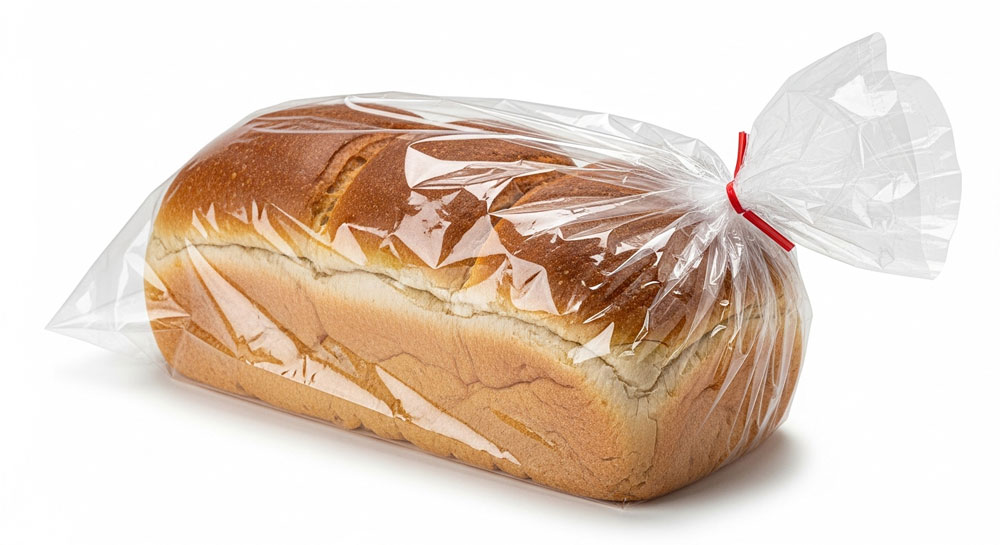 5.5 x 4.75 x 19 Gusseted .65 Mil Plastic  Bakery Bread Bags
