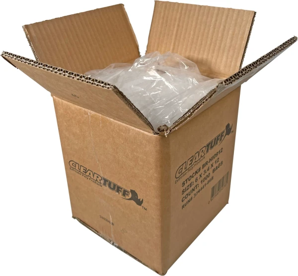 6 inch x 3 inch x 12 inch 1 Mil Poly Bakery Bread Bags Case Case of 6 inch x 3 inch x 12 inch Gusseted 1 Mil Plastic Bakery Bread Bags