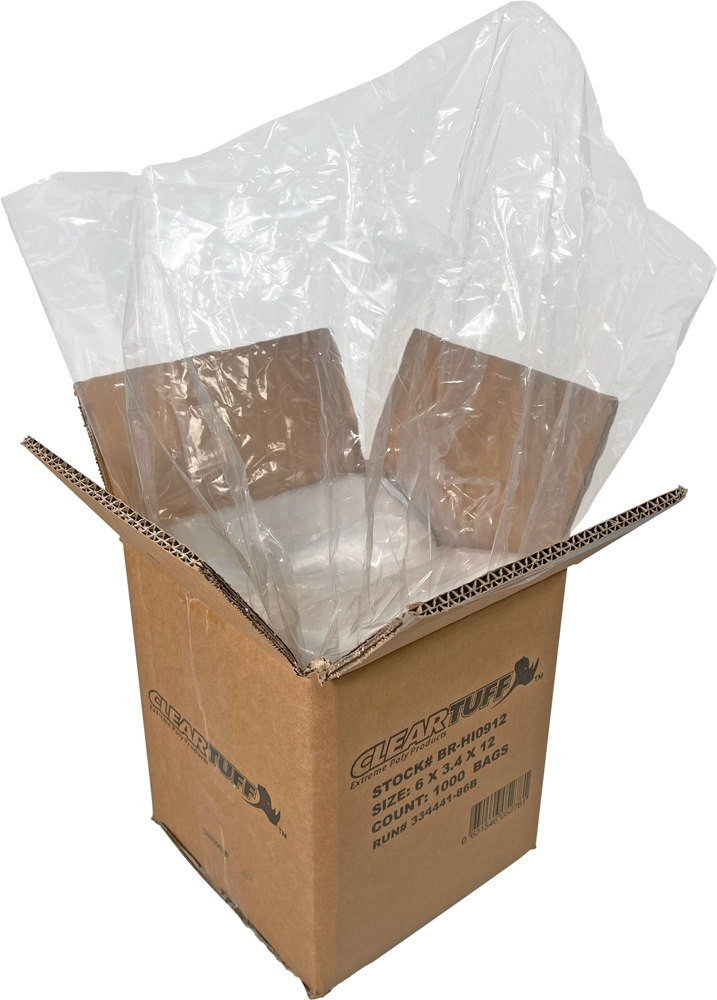 Protective Bag of 10 Innerpacks 6 inch x 3 inch x 12 inch Gusseted 1 Mil Plastic Bakery Bread Bags