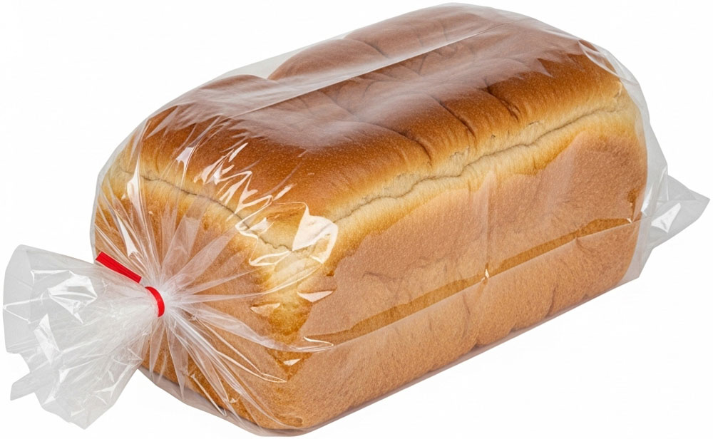 6 x 3 x 12 Gusseted 1 Mil Plastic Bakery Bread Bags