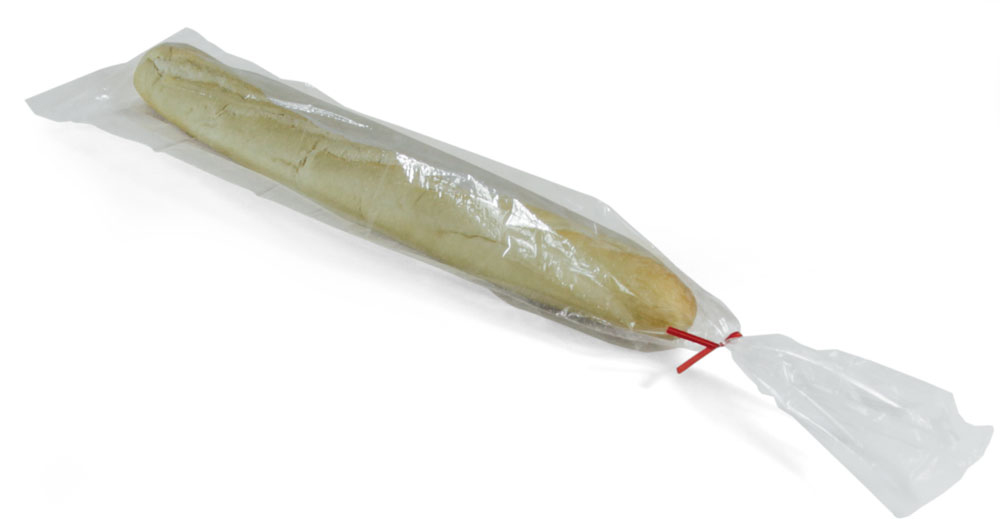 8 x 22 1 mil Polypropylene Bread Bags on Wicket