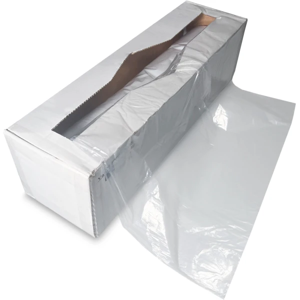 Plastic Bun Pan Bags 21 x 6 x 35 0.75 mil Dispensing Out of Case 21 x 6 x 35 0.75 mil Plastic Bun Pan Bags Dispoensing Out of Case