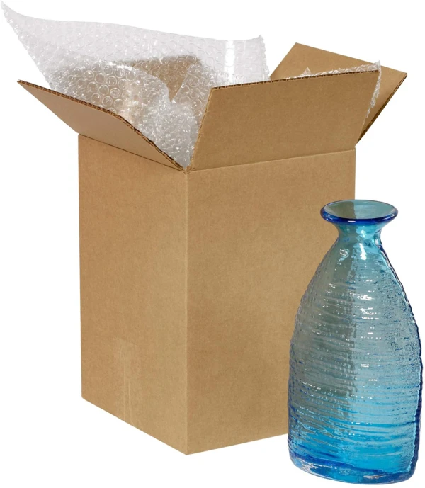 16" x 750' Perforated Bubble Wrapping Protecting Fragile Glass 16 x 750' Perforated Bubble Roll Helping to Protect a Fragile Object Made Out of Glass