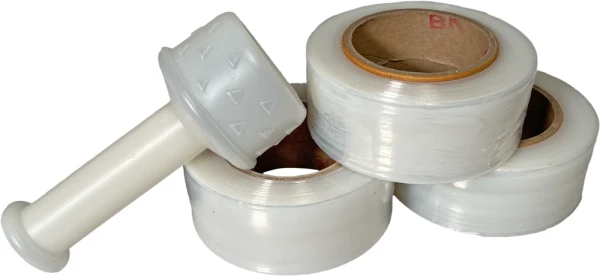 90 Gauge 2 x 1000 Bundling Stretch Wrap Rolls with Dispenser 90ga 2 x 1000 Bundling Stretch Wrap with Dispenser