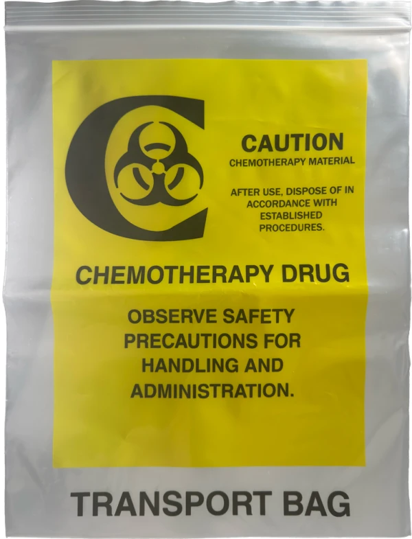 12 x 15 4 Mil Chemotherapy Drug Transport Bags Clear 12 x 15 4 Mil Chemotherapy Drug Transport Bags