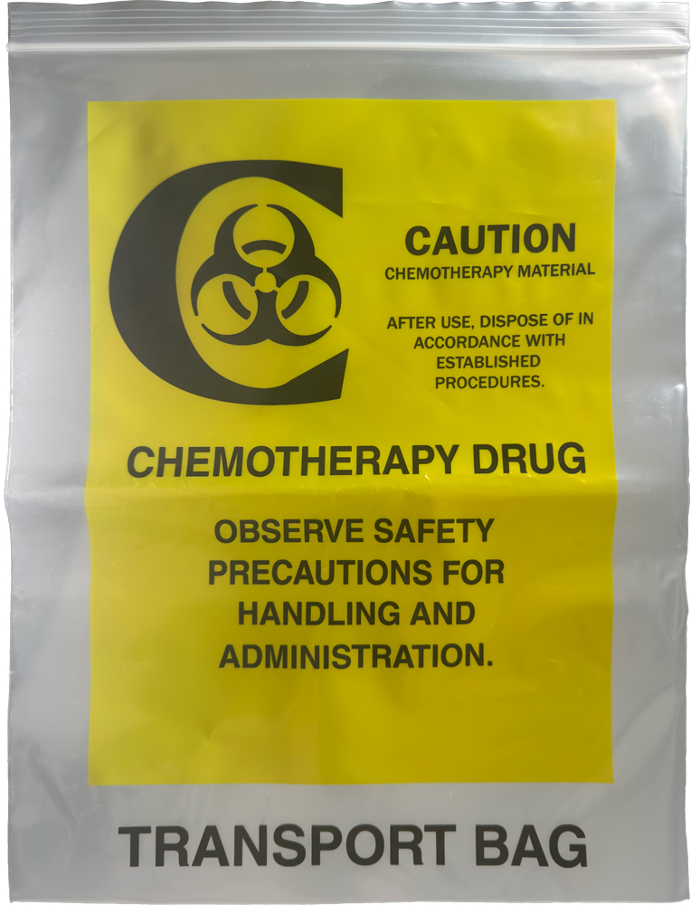 Clear 12 x 15 4 Mil Chemotherapy Drug Transport Bags