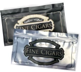Black Opaque Side of 10x5.5 5 Mil Zipper Locking Fine Cigars Bags