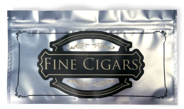 Clear Side 10x5.5 5 Mil Laminated Zipper Locking Fine Cigars Bags Laminated Clear Side of 10x5.5 5 Mil Zipper Locking Fine Cigars Bags