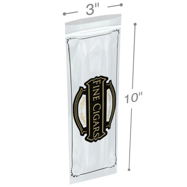 3 x 10 2 mil zipper lock cigar bag 3x10 2 mil zipper lock cigar bag