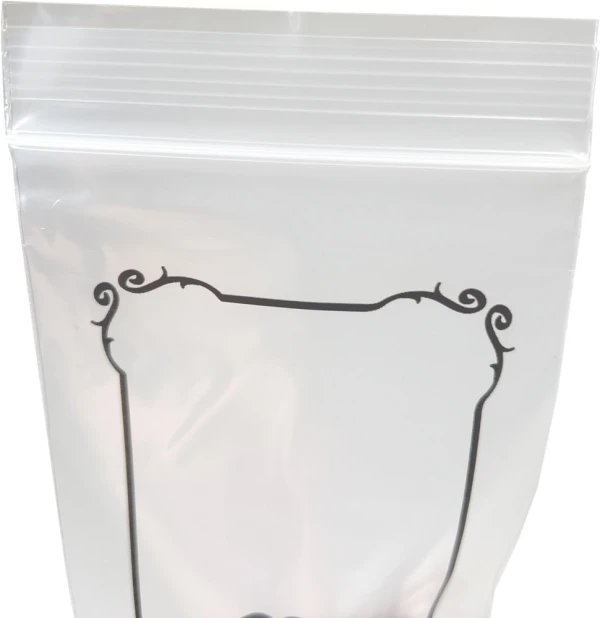 3 x 10 2 mil Zipper Lock Cigar Bags Offset Lip and Ziplock Pre-Printed Reclosable 3 x 10 2 mil Cigar Bags Offset Lip & Ziplock