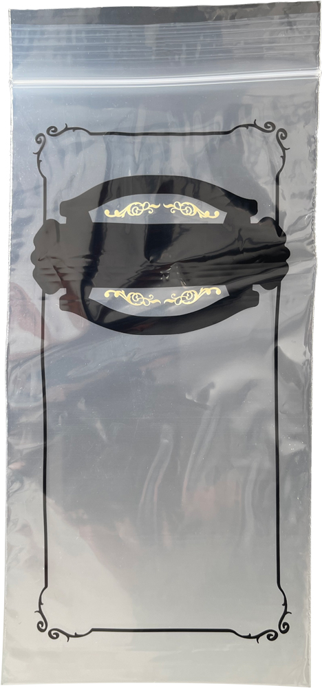 4x8 2 mil Zipper Lock Cigar Bags Back