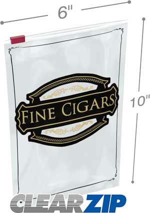 6.5x10 3 mil slider lock cigar bag