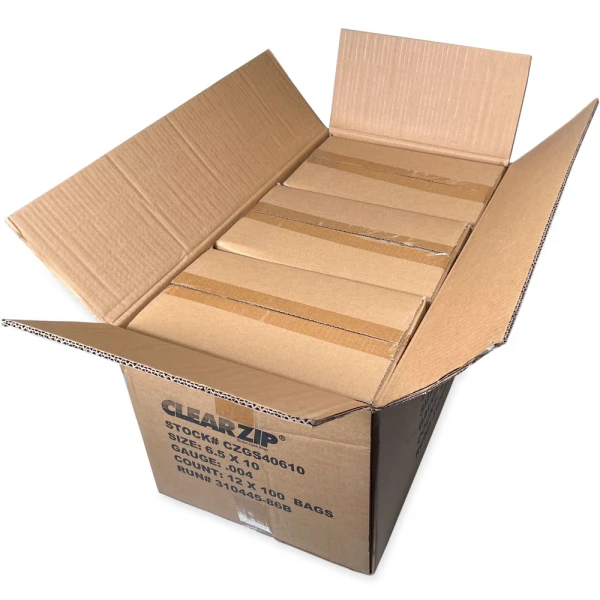6.5 x 10 4 mil Slider Lock Tobacco Bags Master Case Master Case of Pre-Printed Reclosable 6.5 x 10 4 mil Tobacco Bags