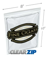 8x10 2 mil zipper lock cigar bag
