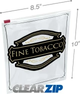 8.5x10 4 mil slider lock tobacco bag