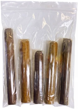 8" x 10" 2 Mil Zip Locking Cigar Bags with 5 Finger Compartments