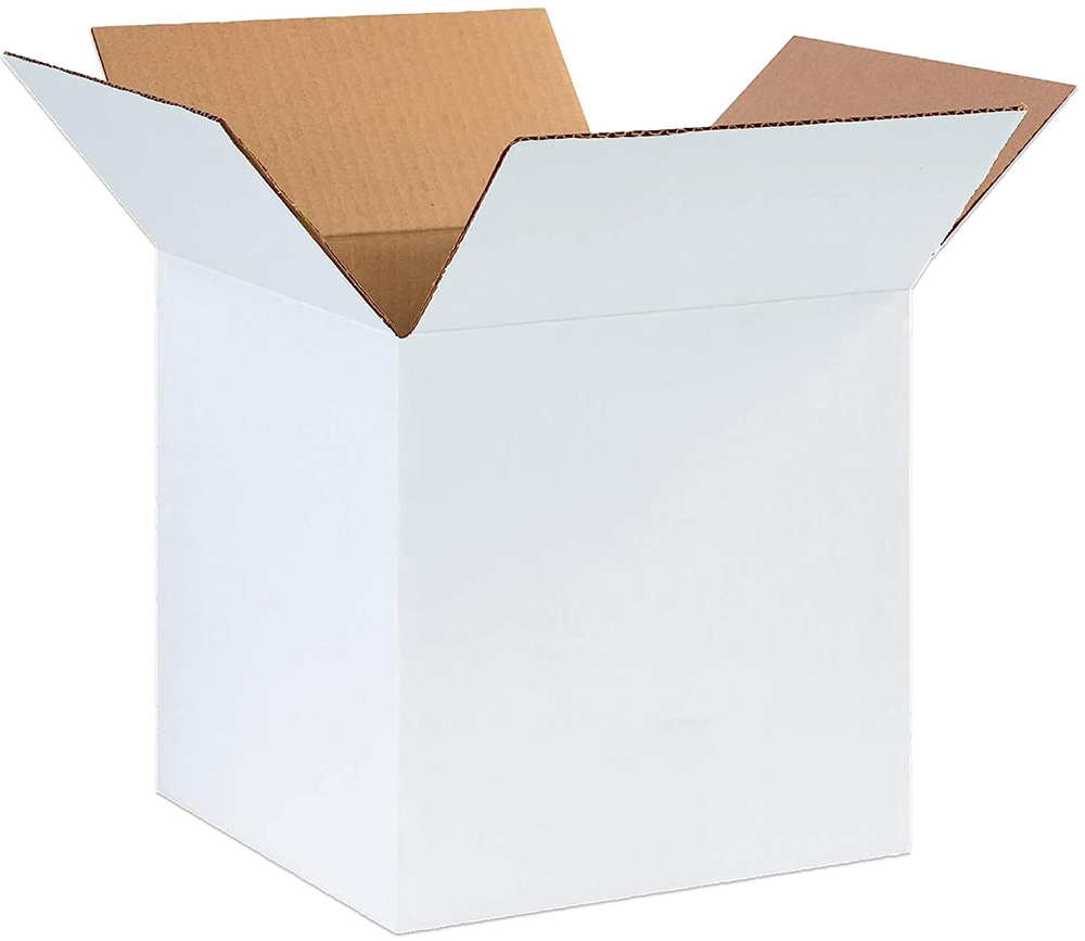 White 10 x 10 x 10 Corrugated Boxes