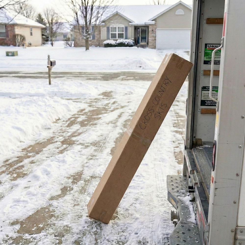 Self Moving 10 x 6 x 57 Ski Boxes