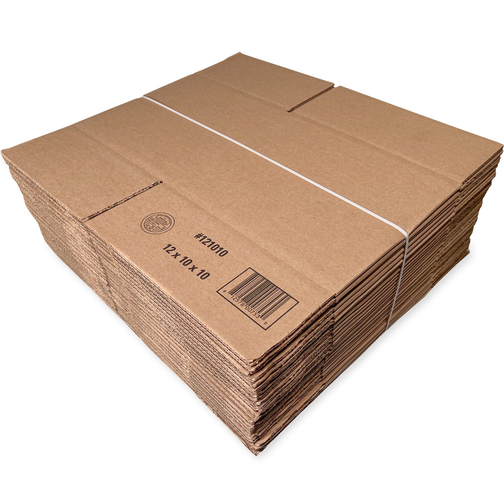 Bundle of 12 x 10 x 10 Corrugated Standard Boxes
