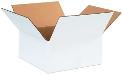 12" x 12" x 6" White Cardboard Boxes