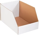 White 12 x 18 x 10 Open Top Bin Boxes
