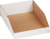 White 12 x 18 x 4.5 Open Top Bin Boxes